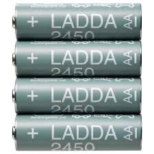 Аккумулятори Ikea Икея Ladda 2450 mAh AA пальчиковые