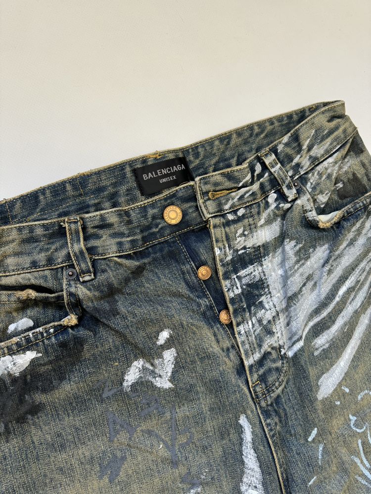 Джинсы Balenciaga Graffiti jeans vetements rick owens raf alyx