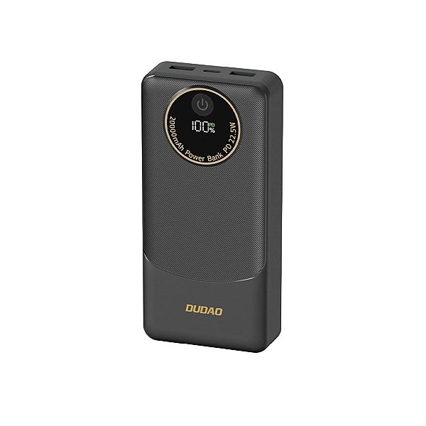 Powerbank Dudao K12/10000mAh PD22.5W USB-A, USB-C - czarny
