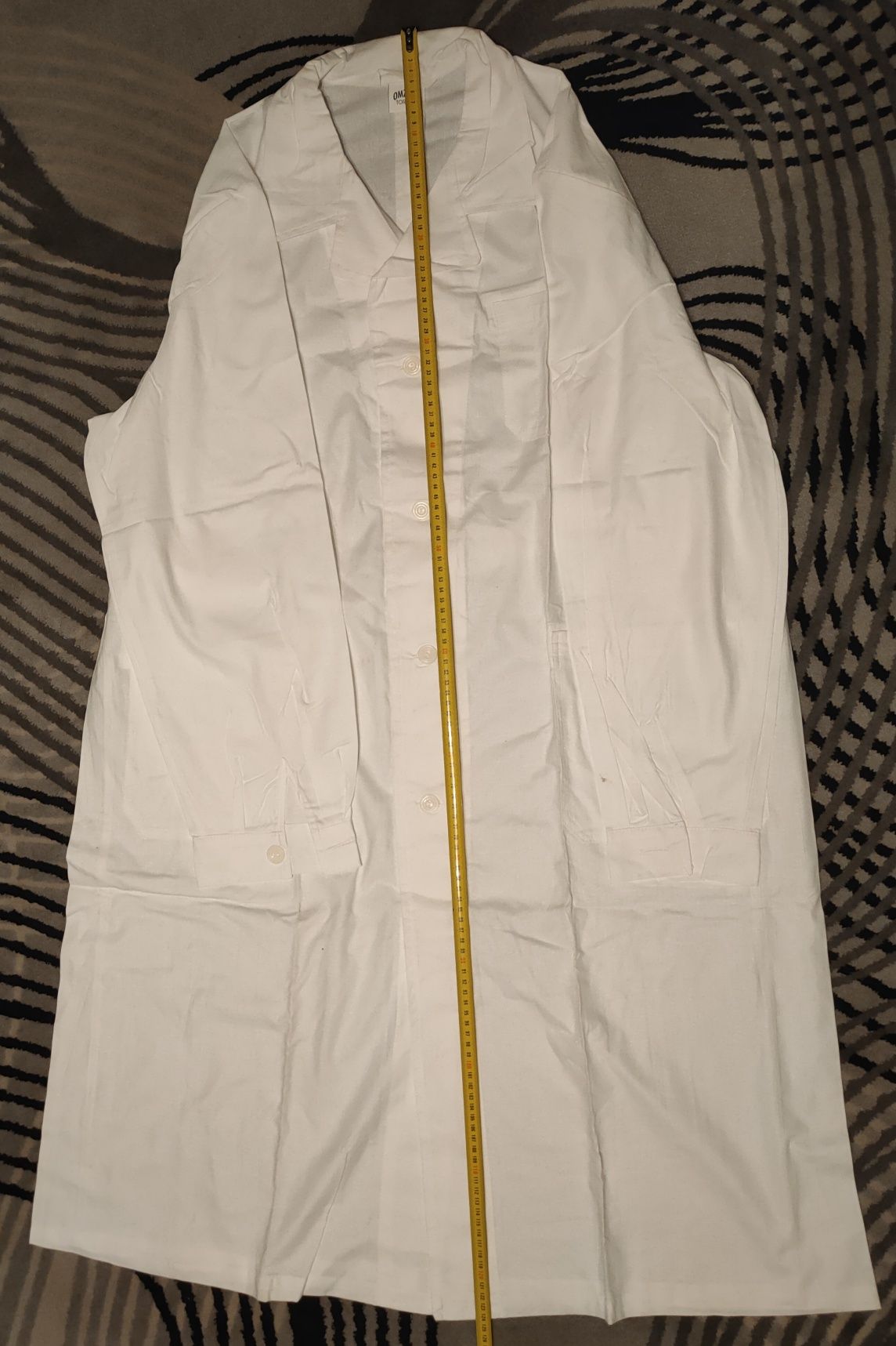 Fartuch płaszcz płucienny biały medyczny laboratoryjny
