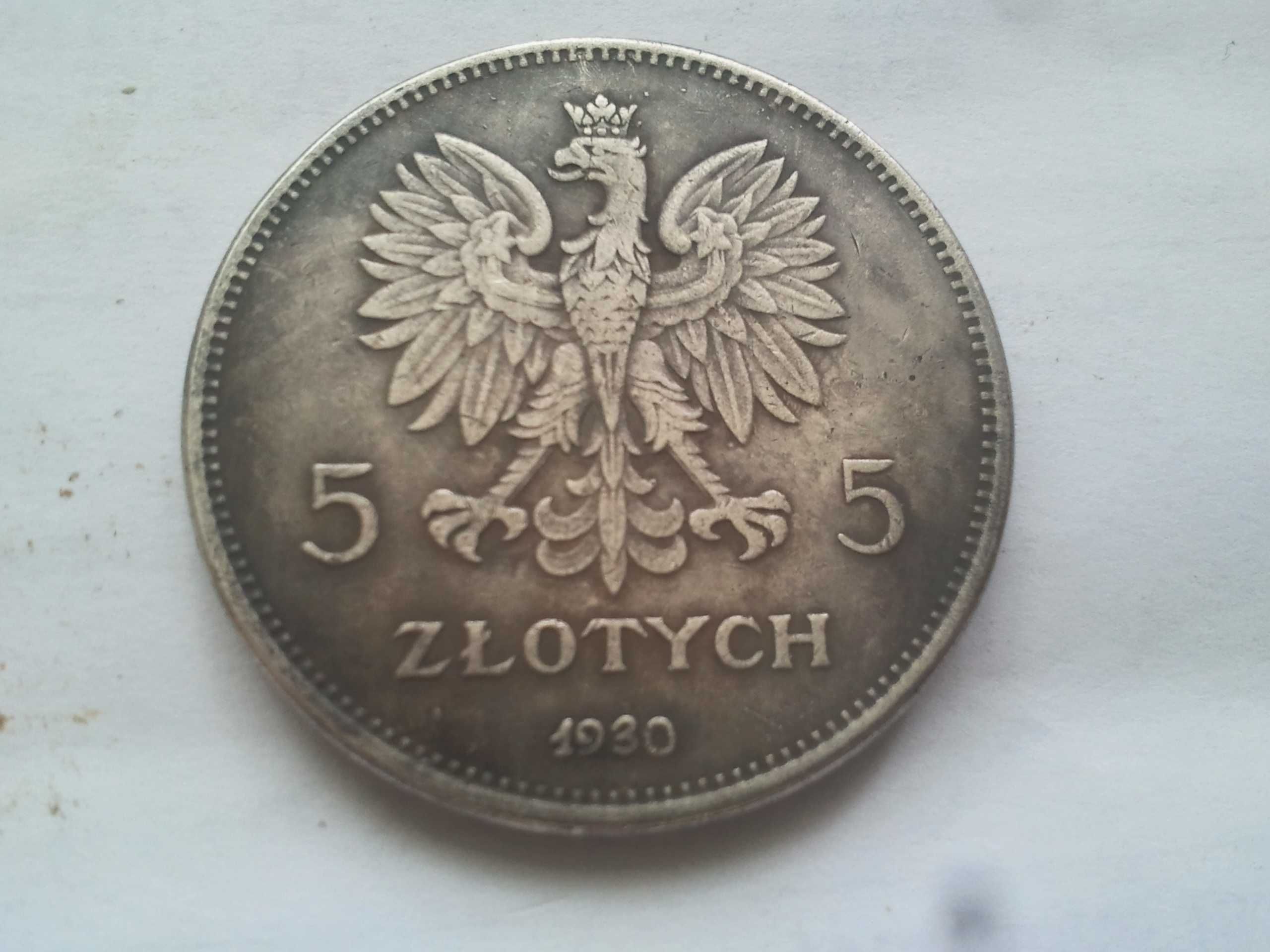 5 zł sztandar 1930  kopia