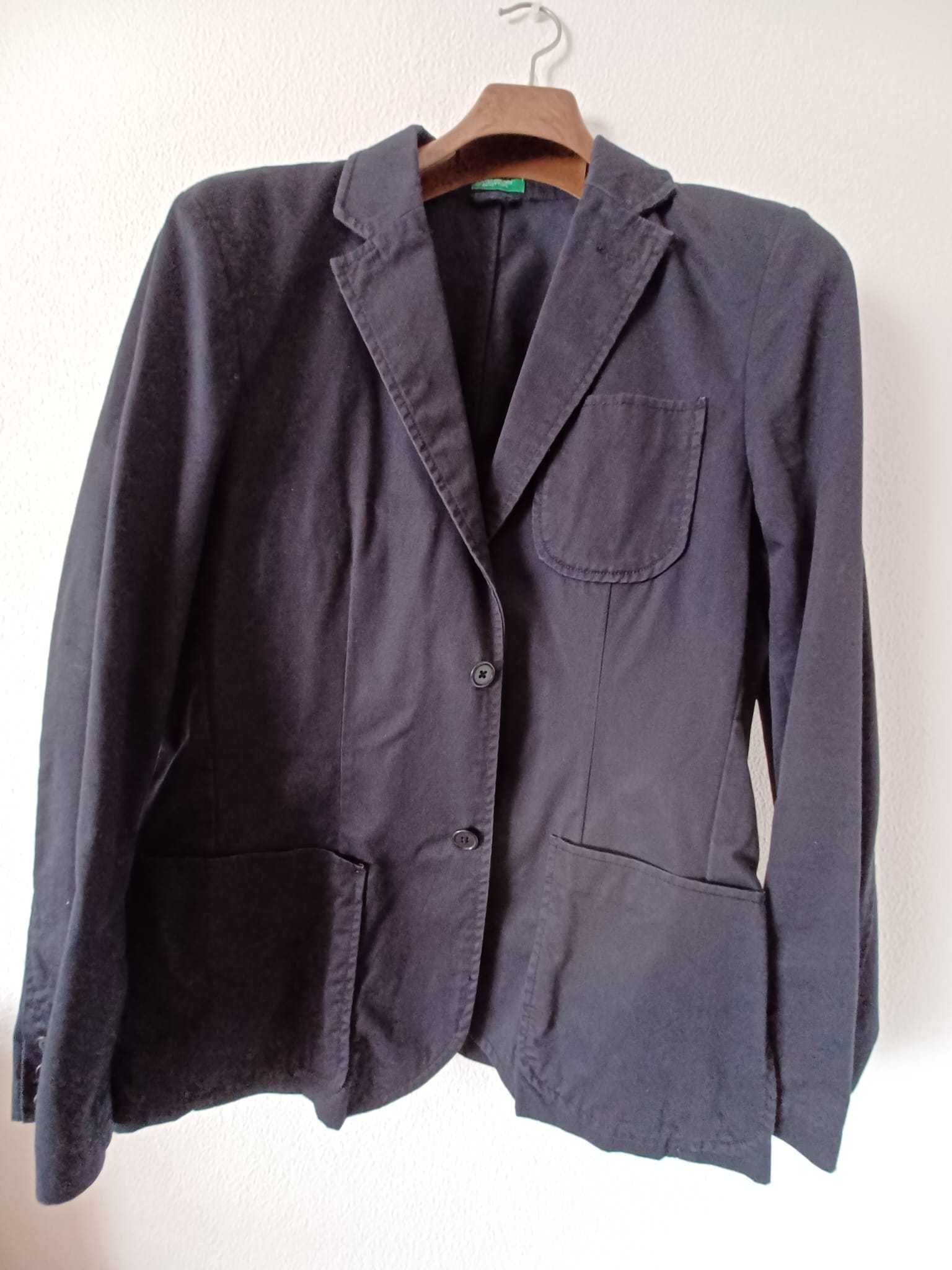 Blazer Casual azul 100% Algodão Benetton