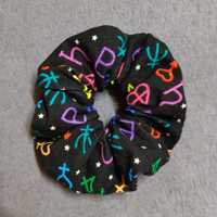 Czarna Scrunchie Sailor Moon Symbole