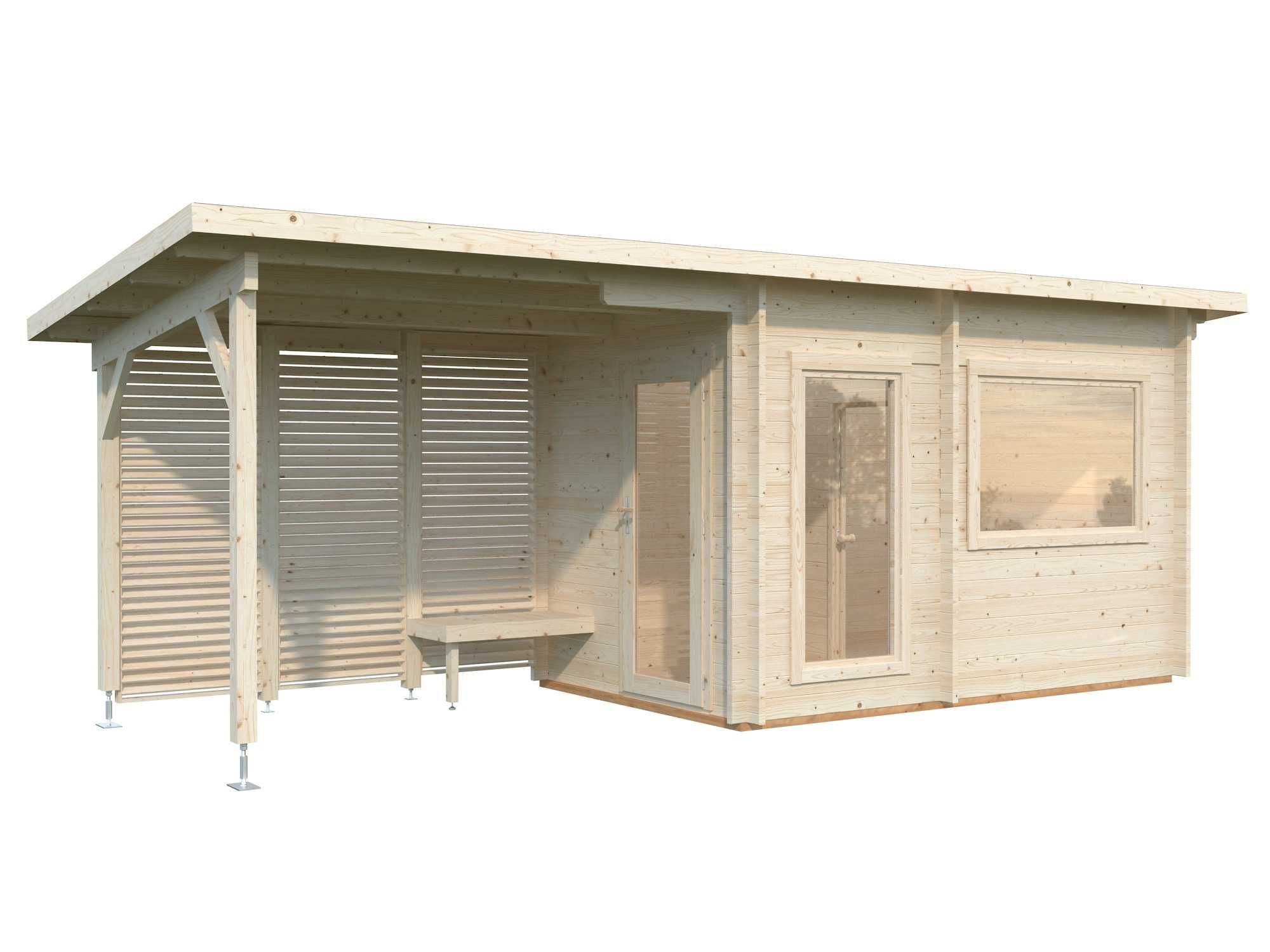Sauna ogrodowa prostokątna, świerk skandynawski
