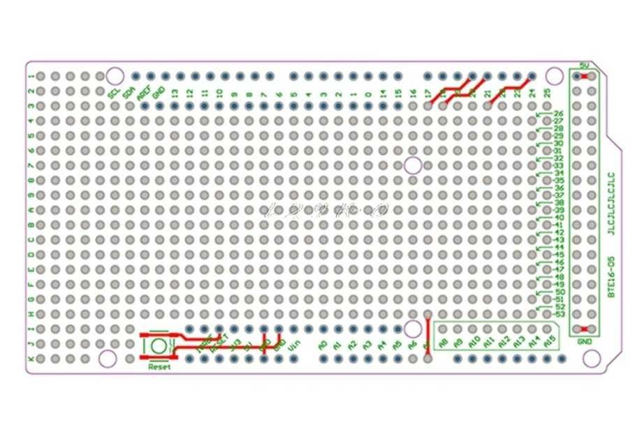 1Pcx prototypowa płytka drukowana dla Arduino MEGA 2560 R3 płytka