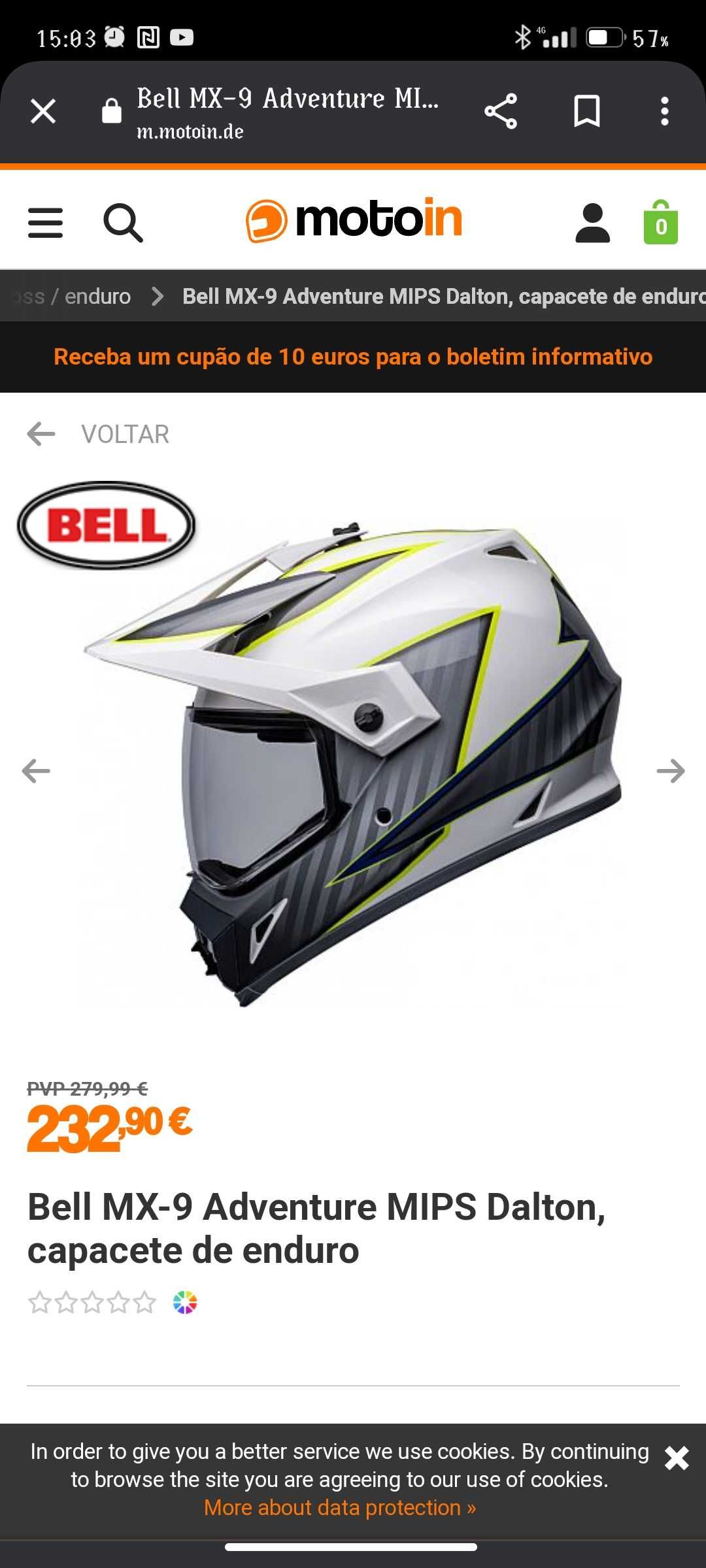 Capacete novo Bell MX-9 Adventure