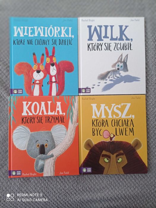 Zestaw książek Rachel Bright Jim Field Koala wiewiórki mysz wilk