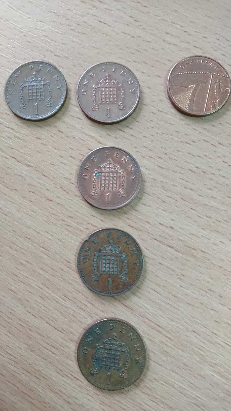 Монеты Британии (пенни, пенсы, фунты) 1971 - 2015 год penny pence