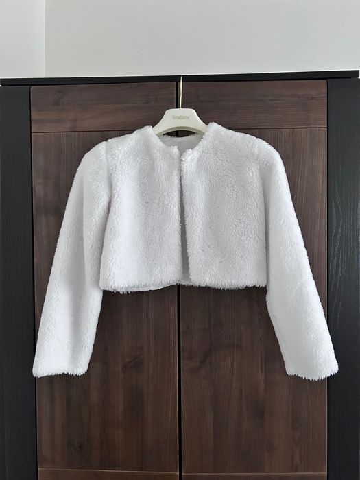 Białe bolerko do ślubu + welon gratis