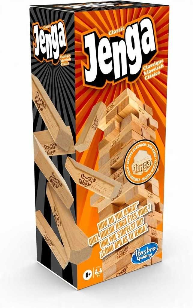 Gra JENGA Oryginalna Classic Gra Zręcznościowa Imprezowa Kklasyczna
