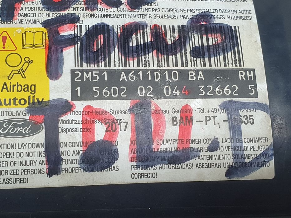Airbag banco direito FORD Focus I (DAW, DBW)