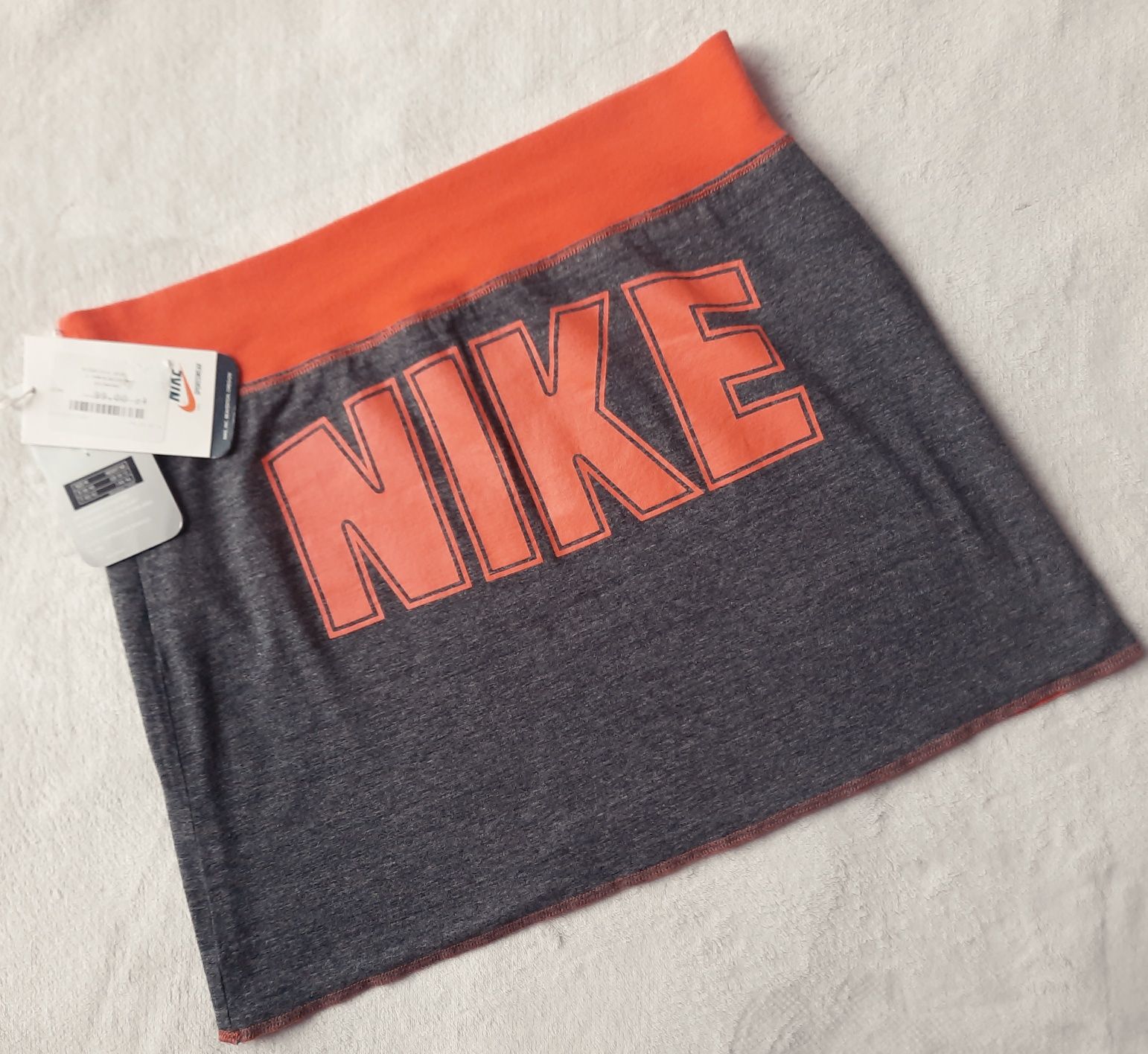 Spódnica dwustronna Nike pomarańcz, szary melanż