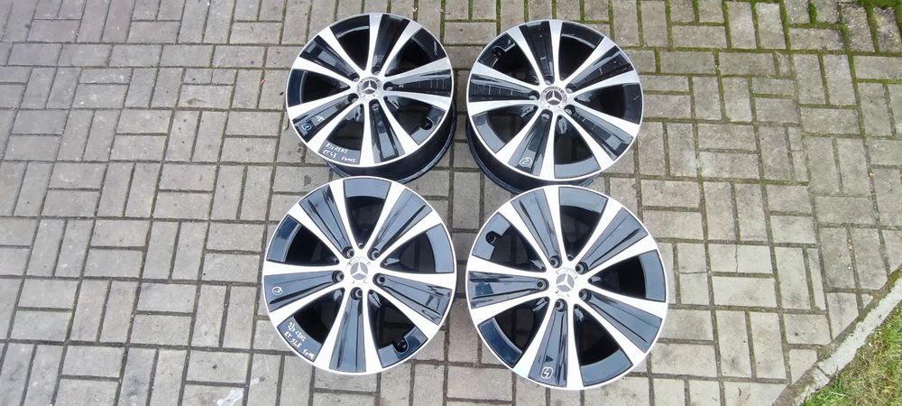 FELGI ALUMINIOWE STOPNIOWANE 5x112 2x 8Jx18 CALI ET43 2134013700 2x9J 18 CALI  ET52.5 MERCEDES W211 W212 W213 I INNE KOMPLET 4 SZTUKI