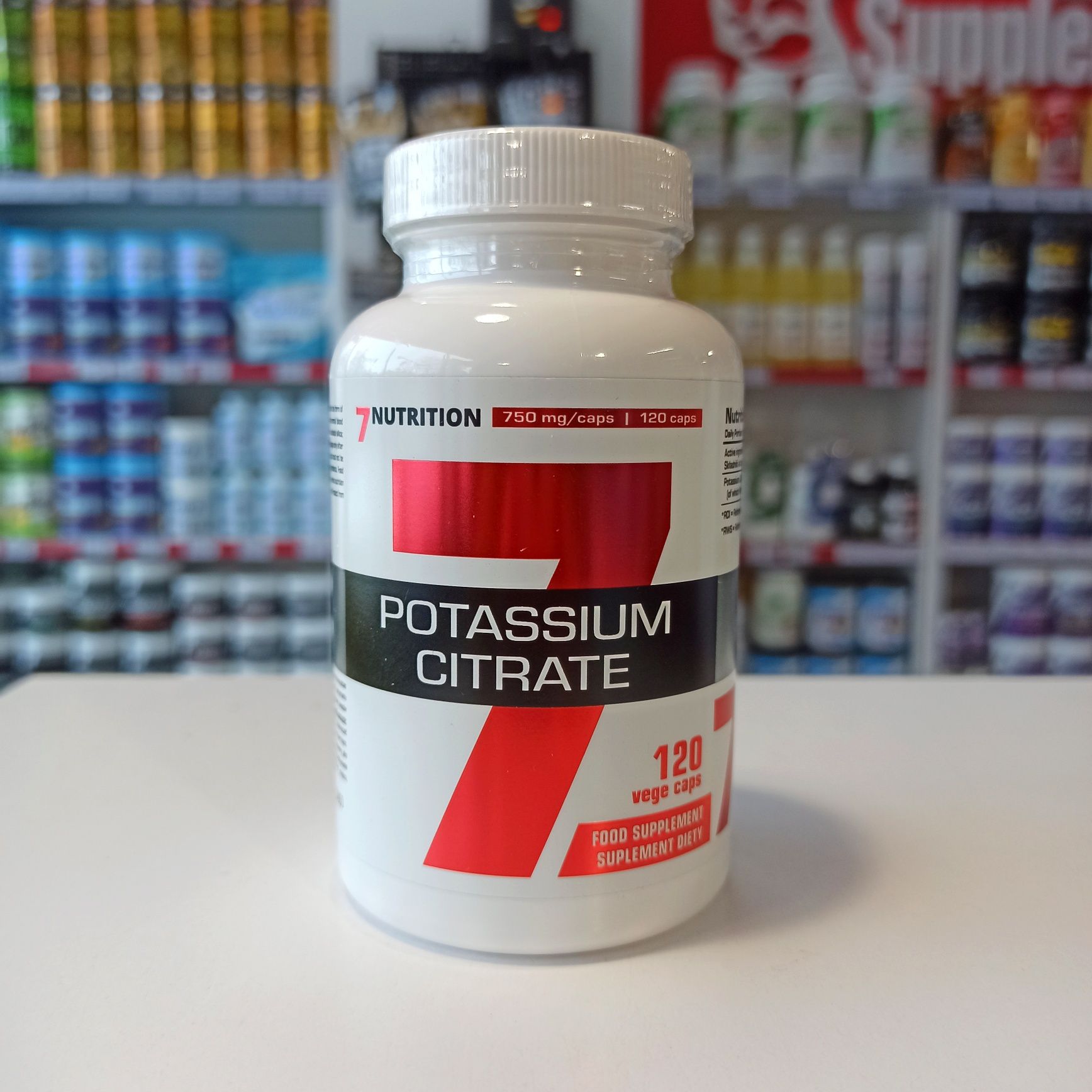 7Nutrition Potassium Citrate 120kaps Cytrynian Potasu, Witaminy Sklep