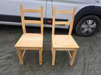 Krzesła sosnowe, dwie sztuki