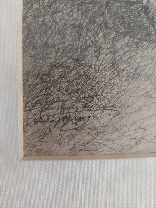 Pintura muito antiga assinada arte quadro