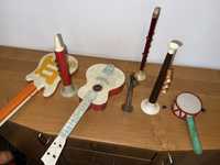 Stary zabawki  PRL vintage zestaw Instrumenty muzyczne