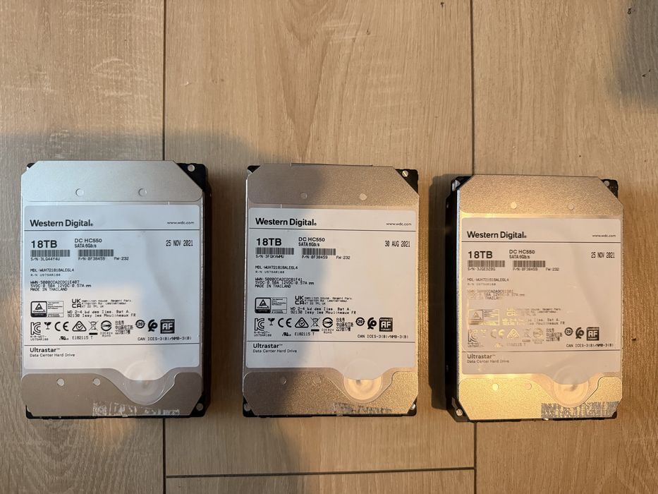 Dysk HC550 Ultrastar 18TB Gwarancja do Stycznia 2027!