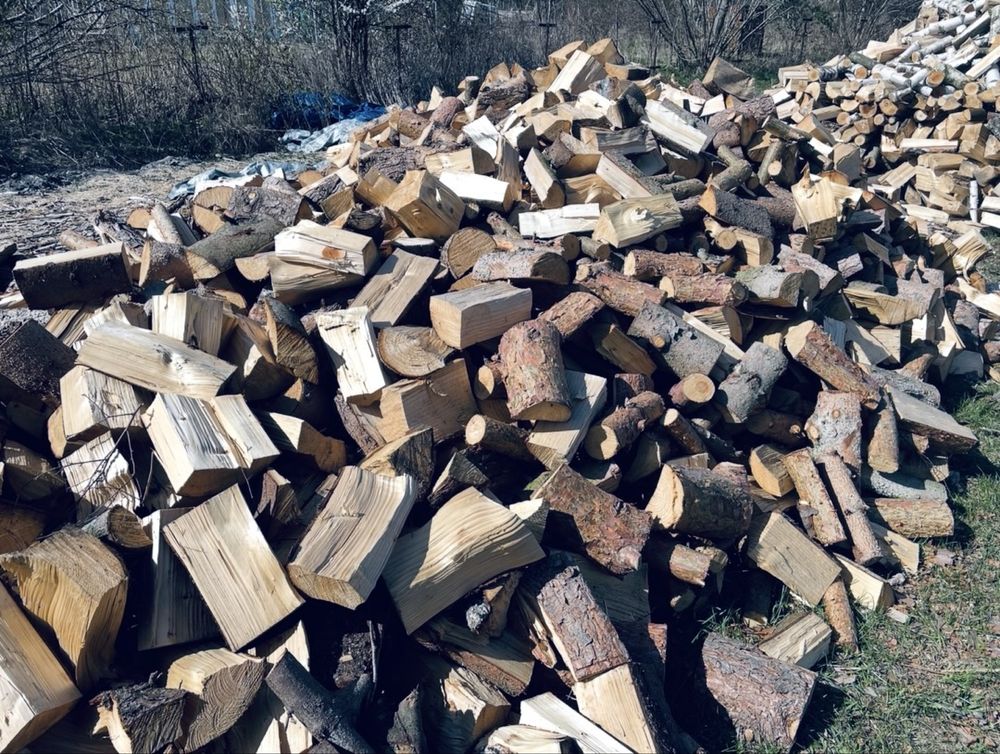 Drewno, brzoza, sosna, mieszanka liścista, do kominka, opał