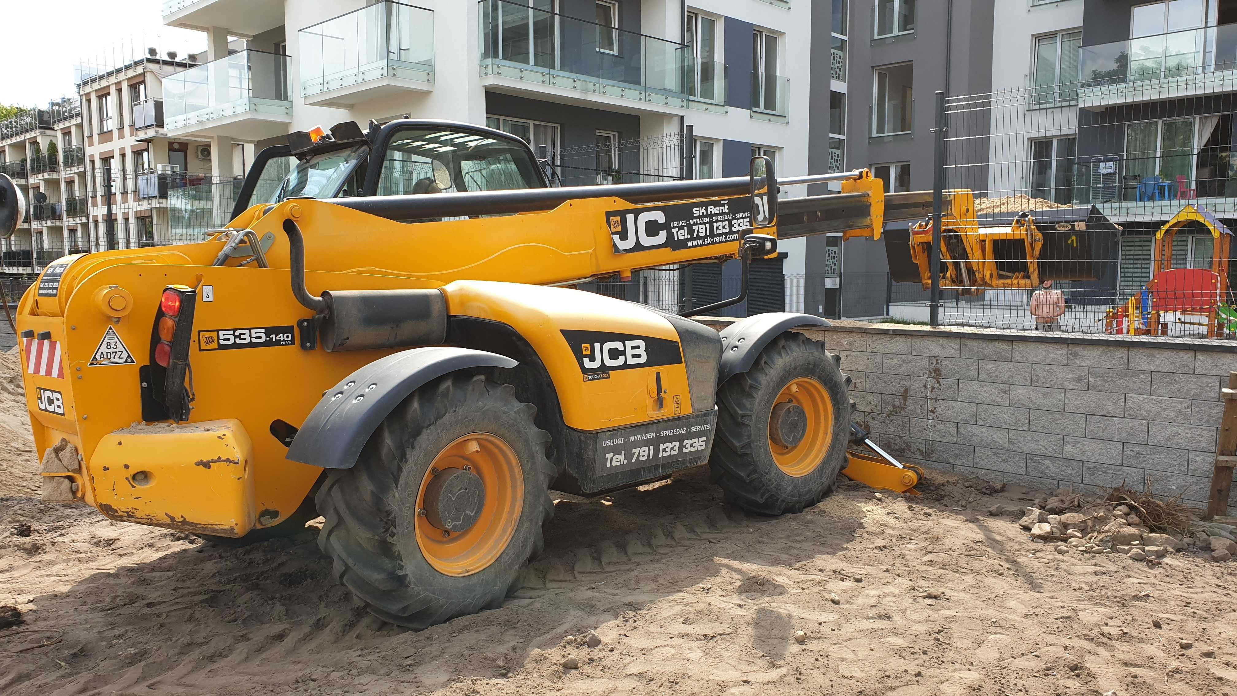 Wynajem usługa ładowarka teleskopowa  6m 7m 10m 12m 14m 17m max 4t JCB