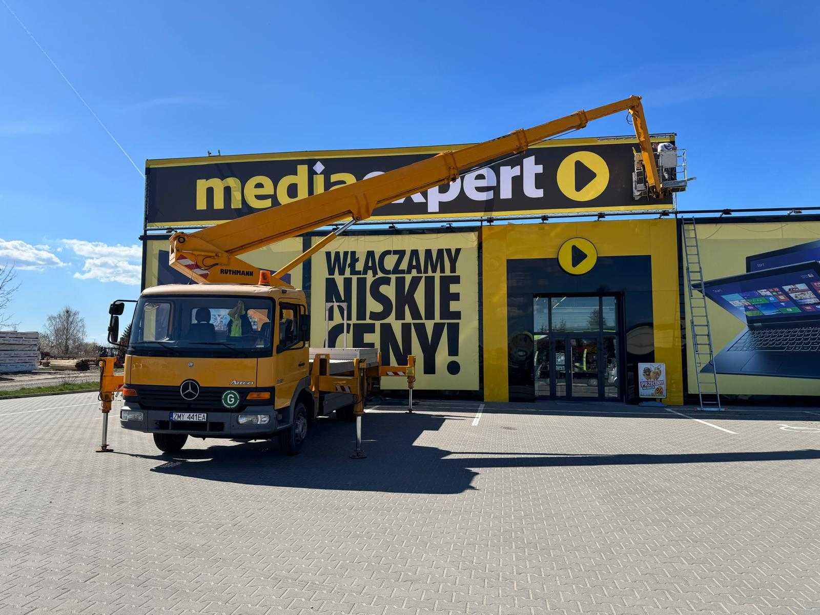 Usługi dźwigowe, podnośnik koszowy, ładowarka teleskopowa, koparka