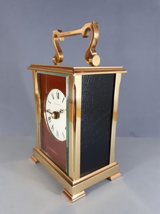 Zegar kominkowy kareciak mosiężny