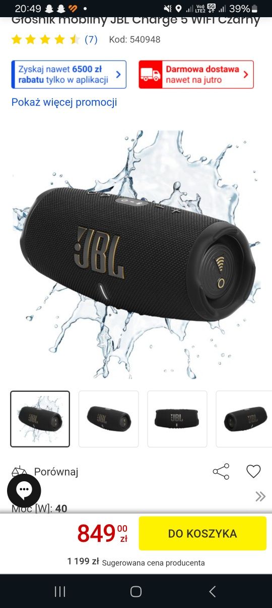 JBL charge 5 sprzedam