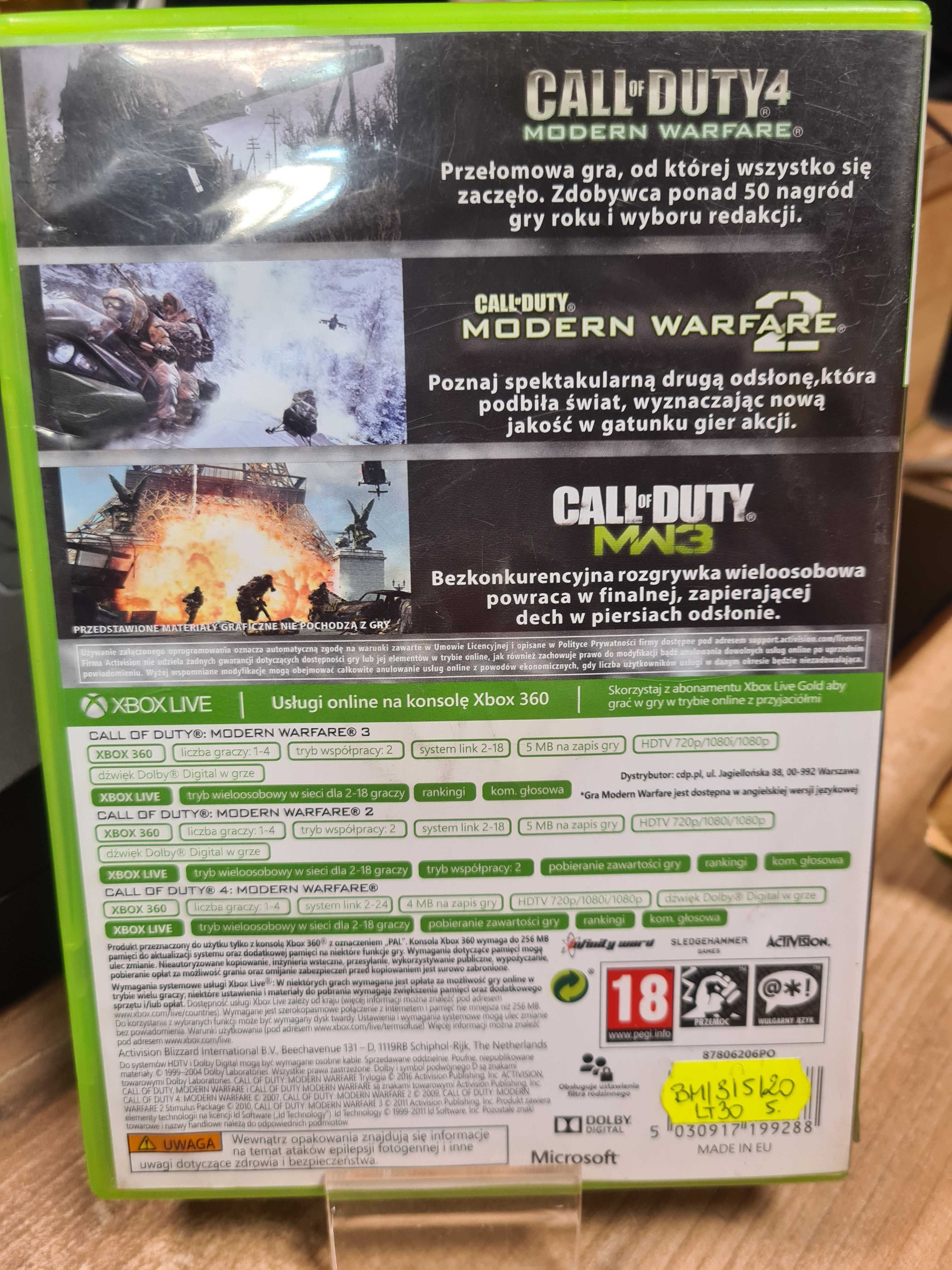 Call of Duty: Modern Warfare Trilogy XBOX 360, Sklep Wysyłka Wymiana