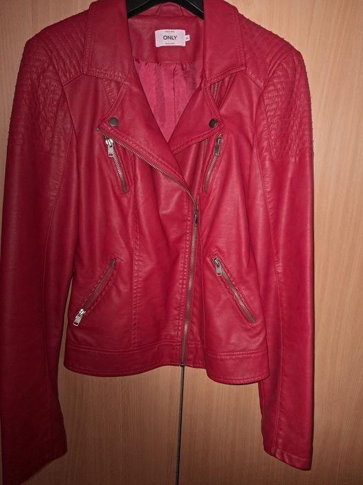 Kurtka ramoneska czerwona eco skóra r. 36"Only"nowa.