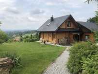 Dom z bali wynajem 6 osób,z widokiem na Beskid, jacuzii i sauna(opcja)