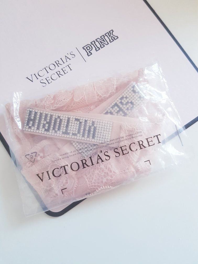 Majtki brazyliany Victoria's Secret nowe biekizna M cyrkonie shine str