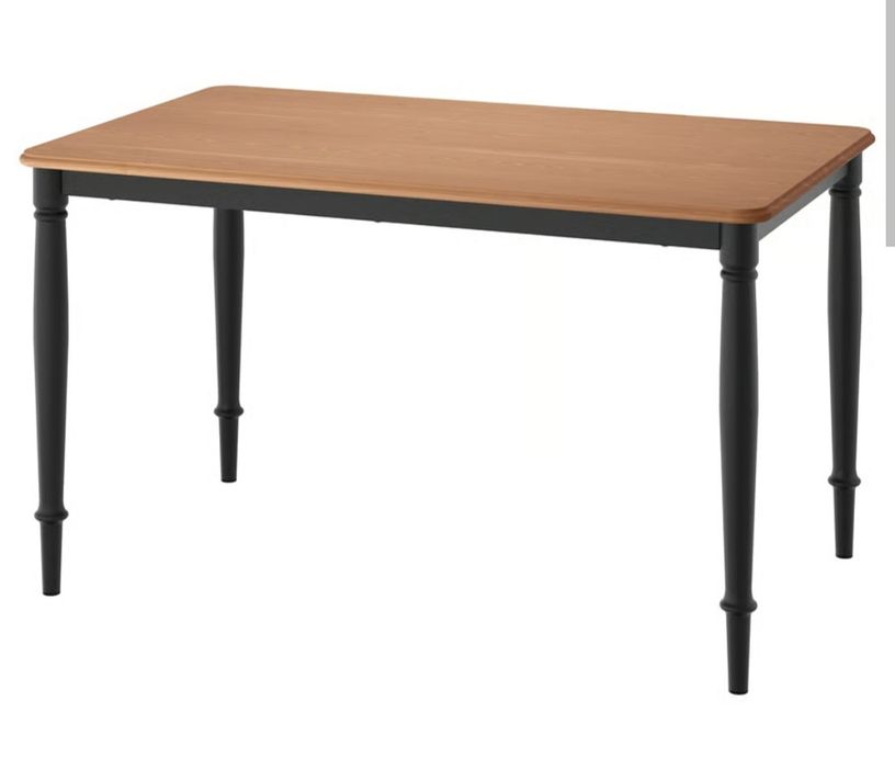 DANDERYD sosna/czarny, stól 130x80 cm