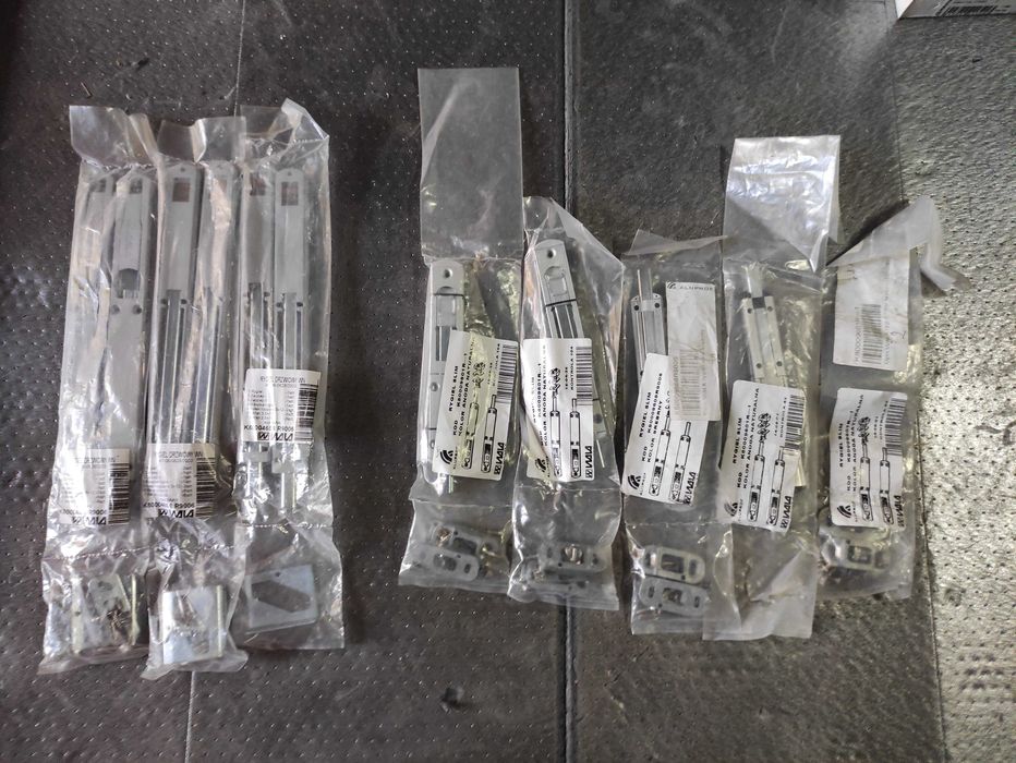 Rygiel drzwiowy nawierzchniowy WN / Rygiel drzwiowy SLIM - 7 kompletów