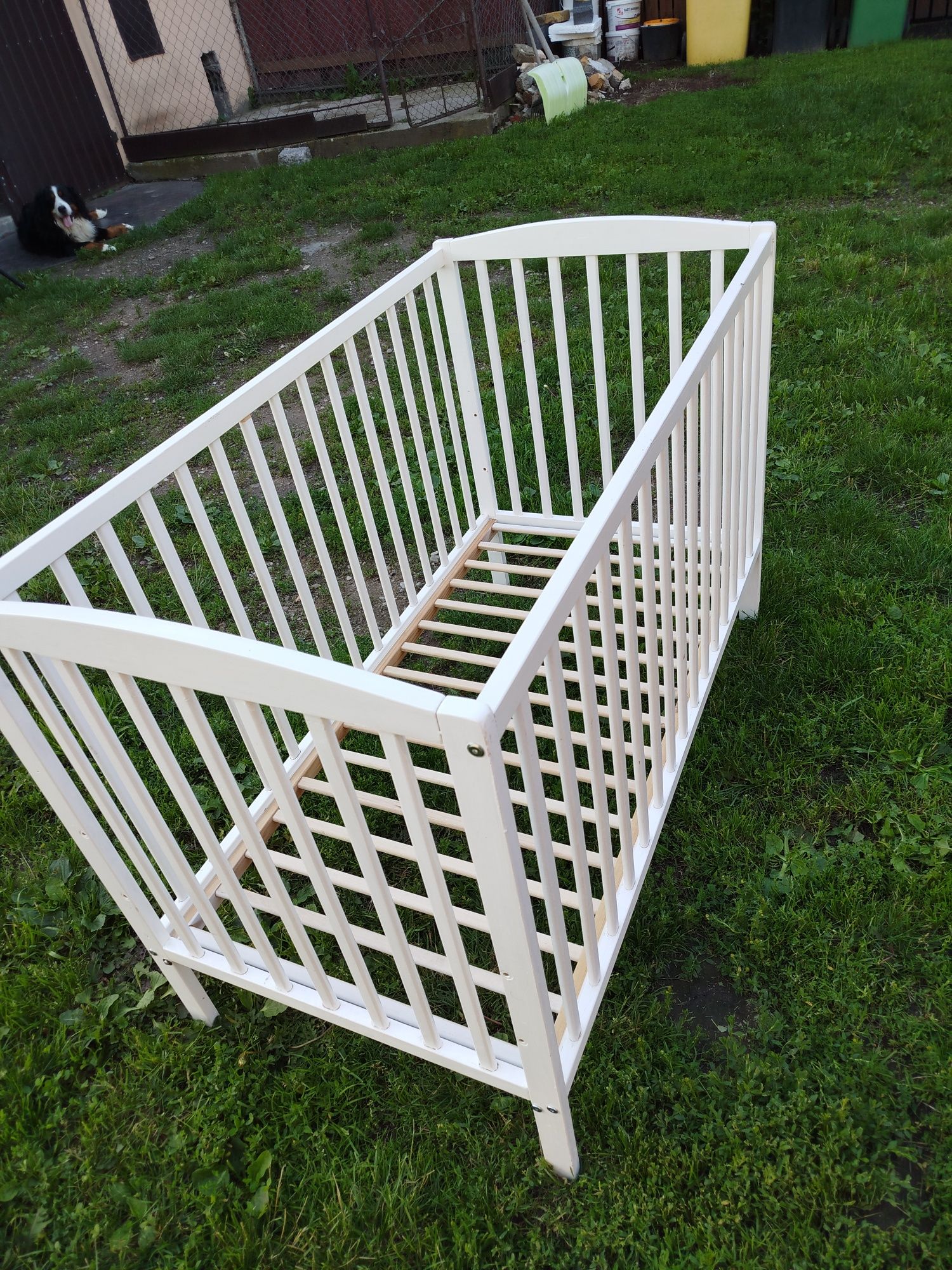 Łóżeczko dziecięce białe 120x60. Tanio.
