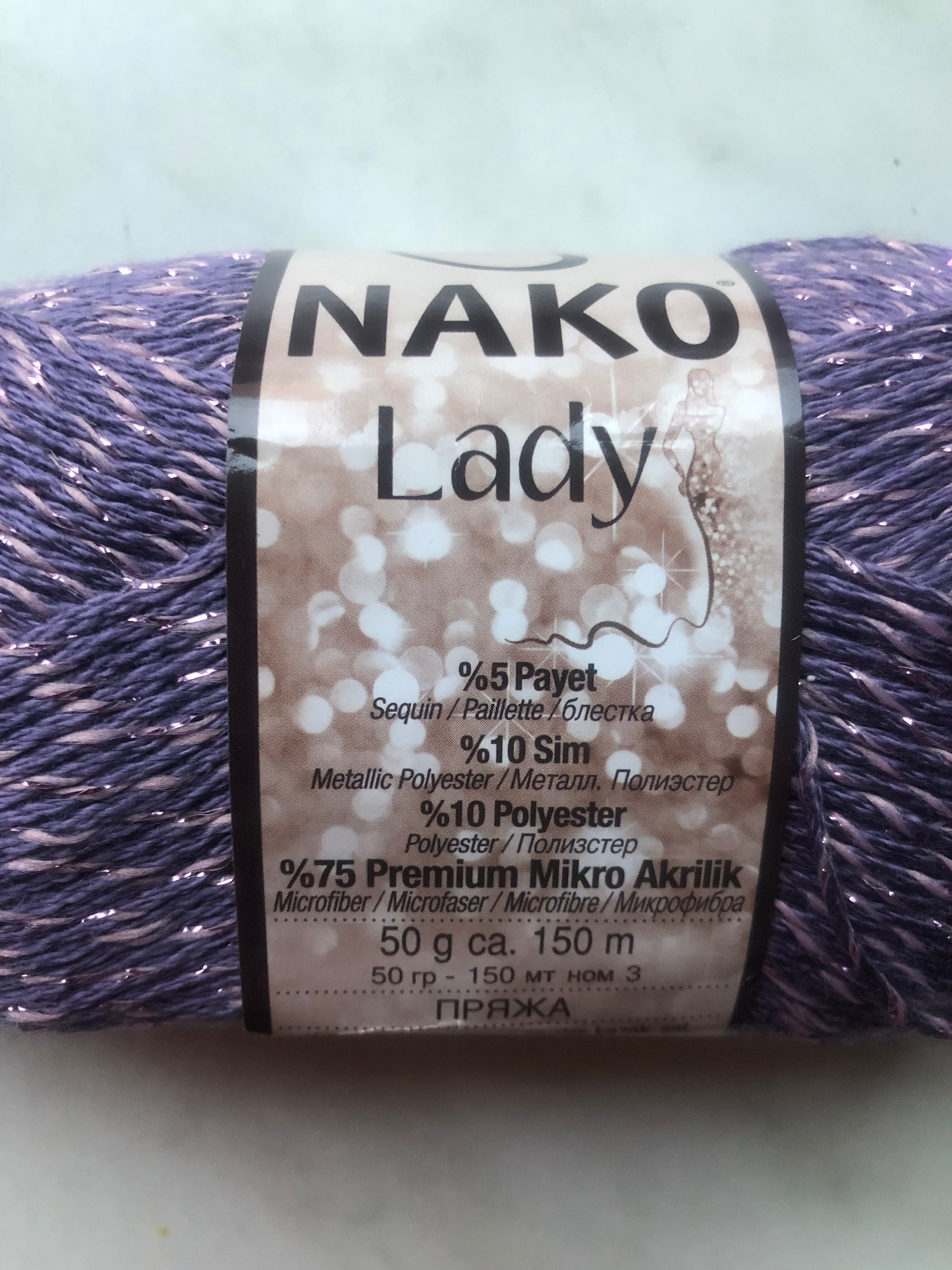 Włóczka Nako 210 g fioletowa dziewiarstwo