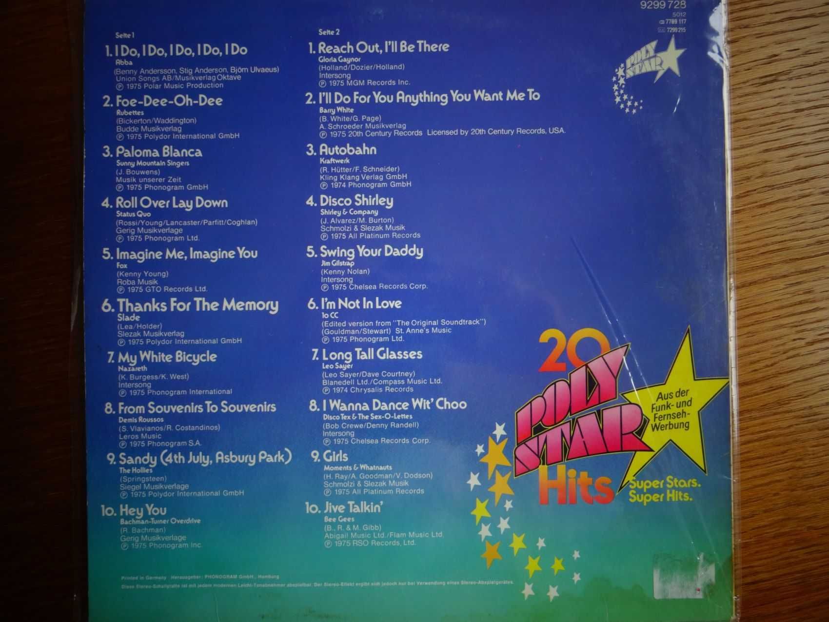 Winyl składanka pop "20 Polystar Hits"