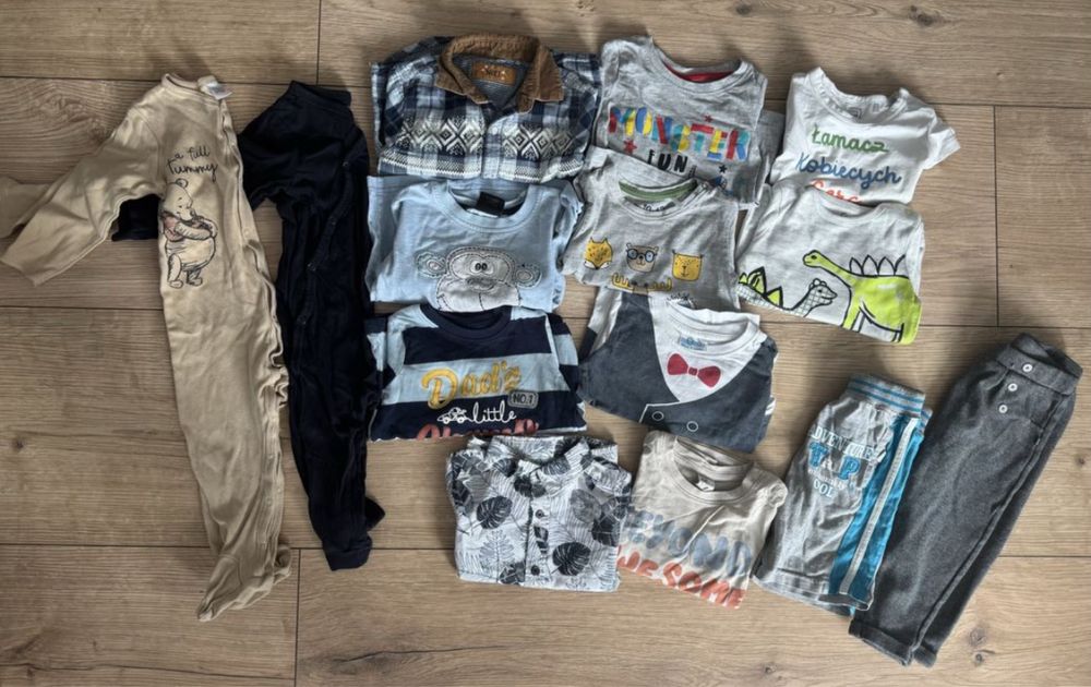 Paka ubranek dla chlopca chlopiece dzieciece h&m smyk next 80