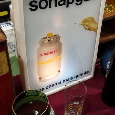 Luminoso Publicidade "Sonapgás" vintage e antigo