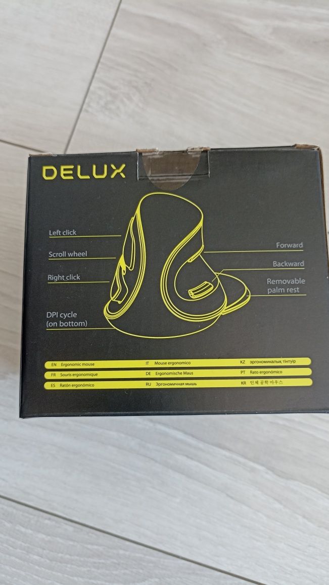Pionowa mysz ergonomiczna Delux M618PU