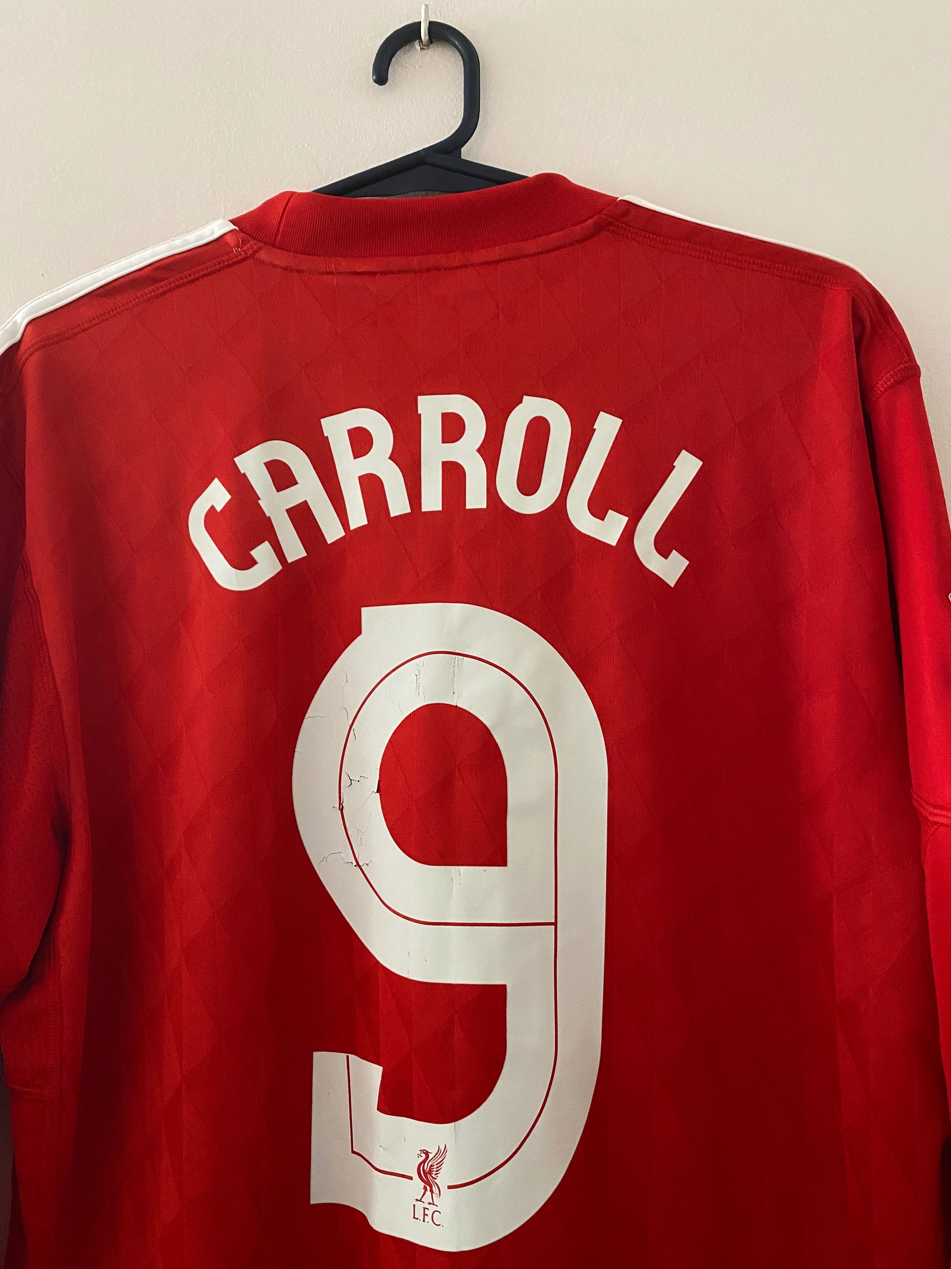 Camisola Liverpool manga comprida Futebol Andy Carroll 9 2010/12