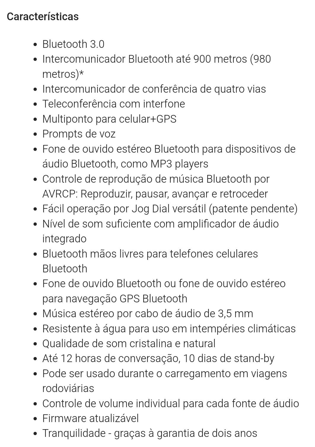 Intercomunicador Mota Sena Smh10