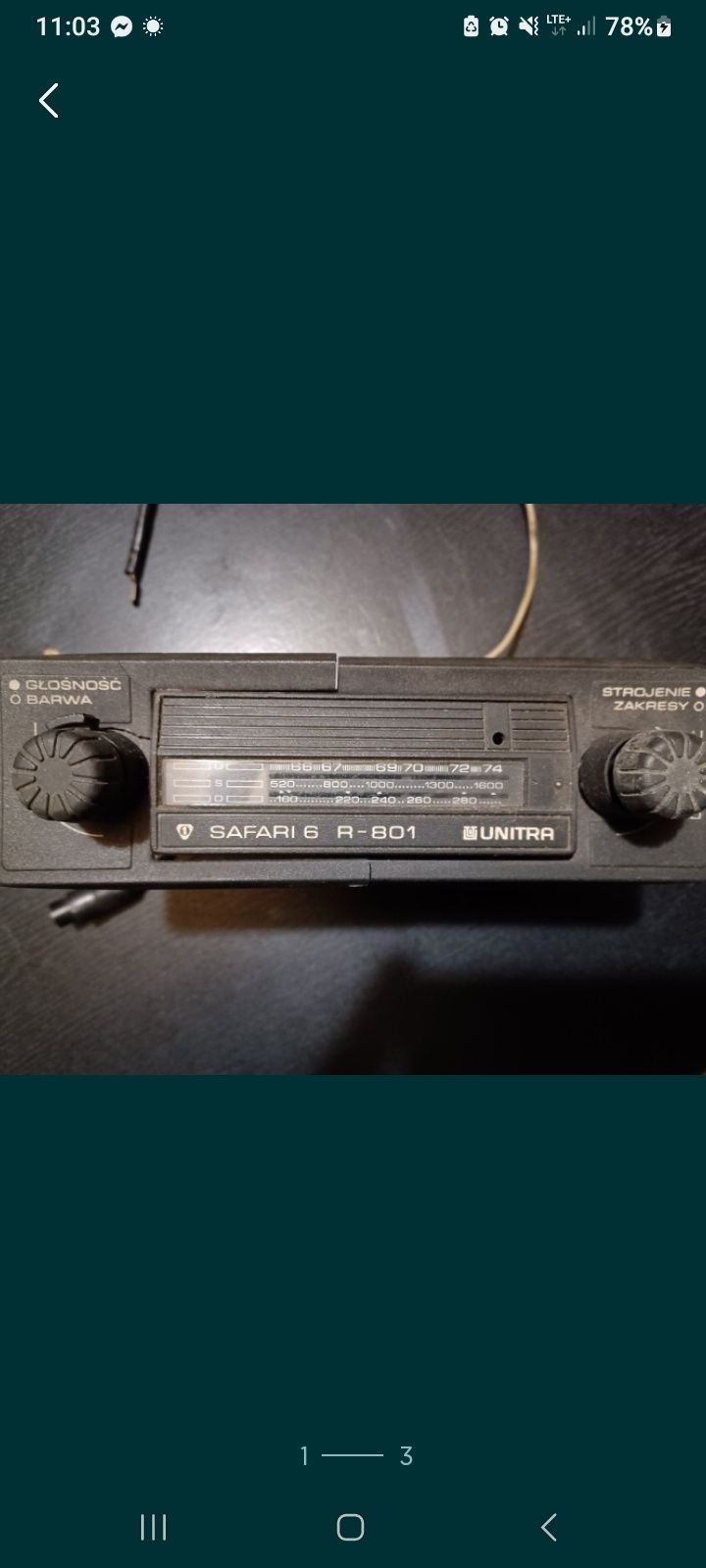 Radio Safari 6 Unitra  R-801 PRL kolekcjonerskie