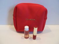 CLARINS zestaw Błyszczyk do ust Lip Comfort Woda micelarna kosmetyczka