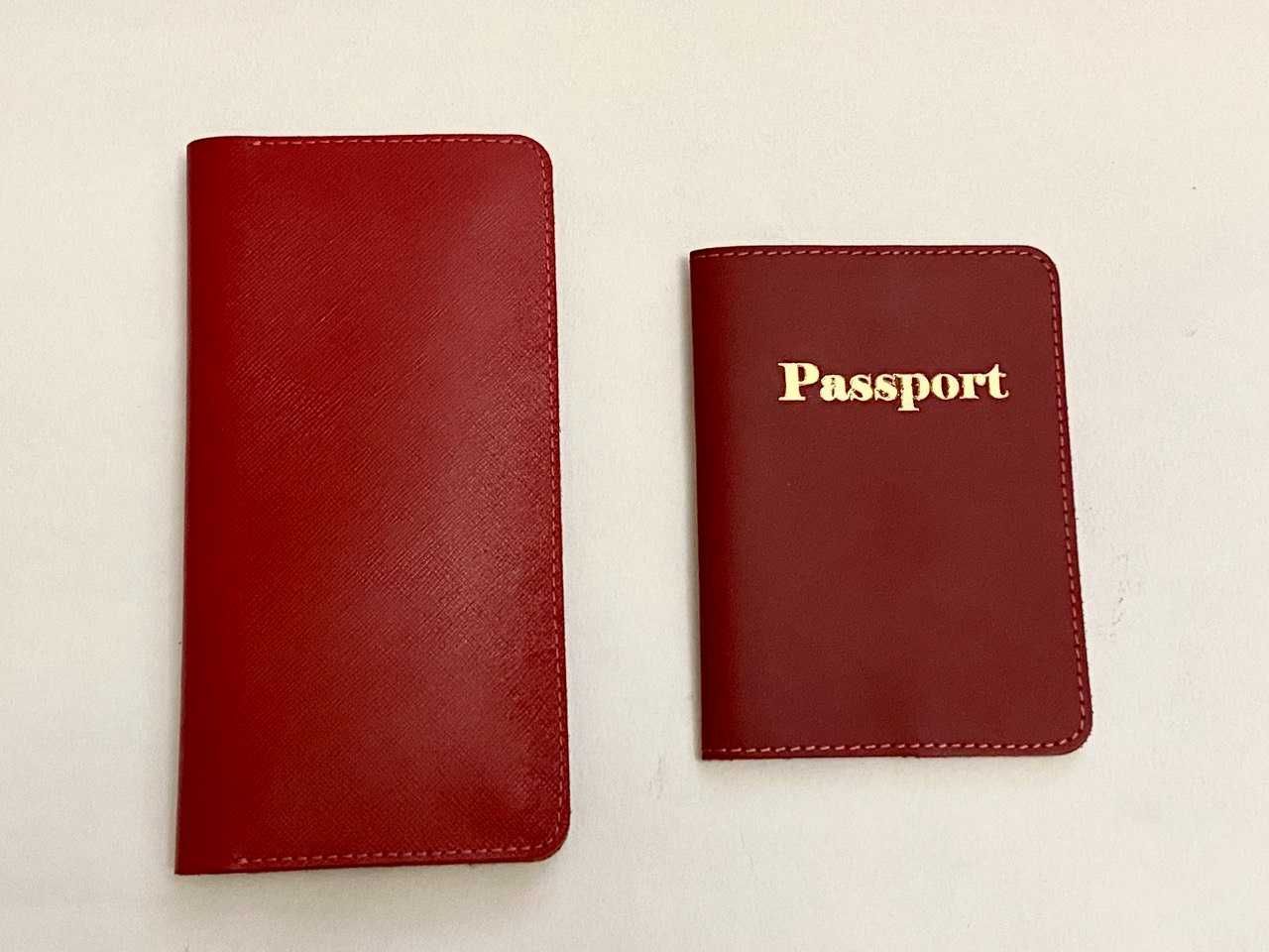 Кошелёк + обложка для паспорта кожа