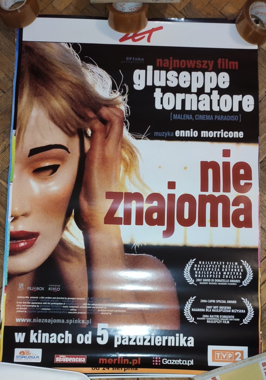 Nieznajoma plakat filmowy oryginalny Morricone Tornatore