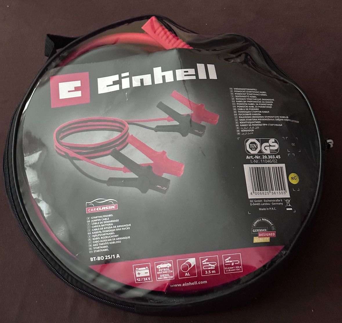 Nowe Kable rozruchowe Einhell Bt-bo25/1a długość 3,5 m