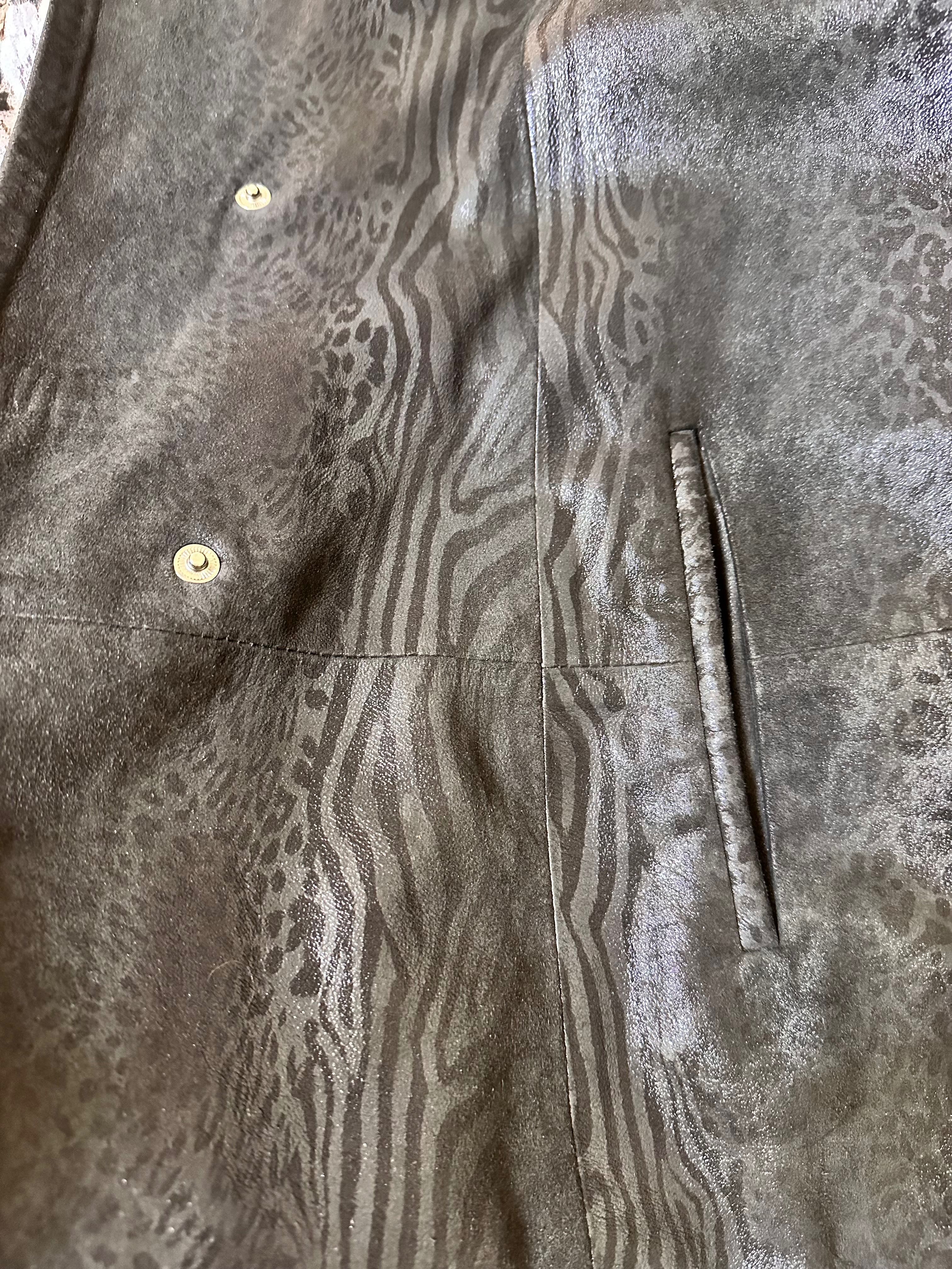 Кожаная куртка с лазерной обработкой 50-52 р. XXL