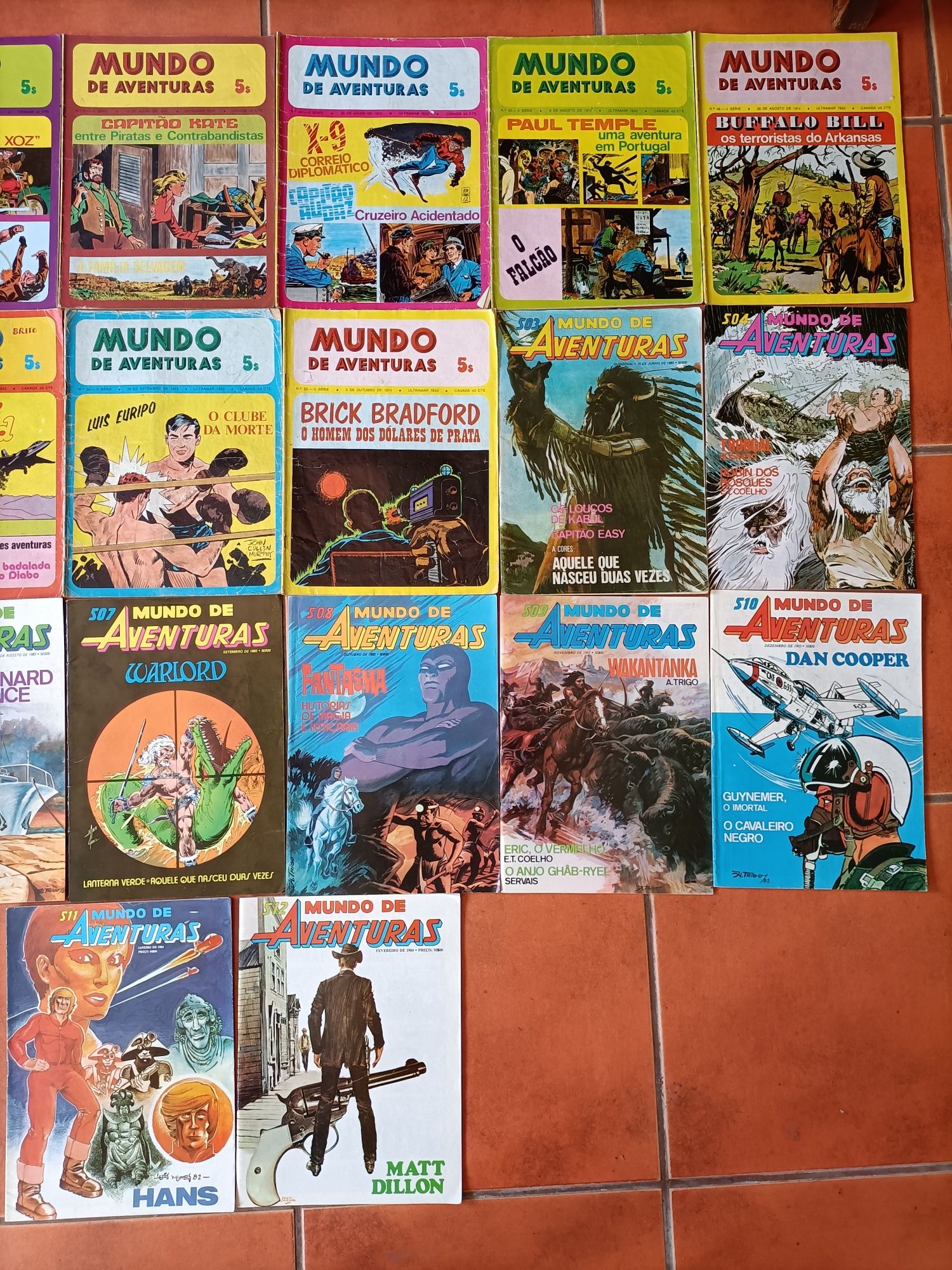 61 Livros de 3 Col. diferentes do Mundo de aventuras, maiores que A4