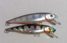 Pontoon 21 greedy guts 55, yo zuri l minnow 44s, salmo hornet