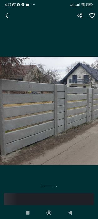 Ogrodzenia betonowe produkcja montaż podmurówka.